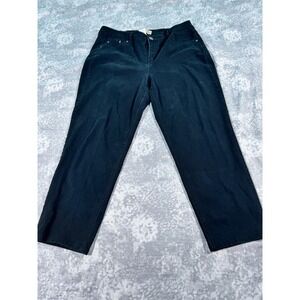 Classic Denim Stretch Jeans Black 18W Short Womens